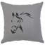 Coussin Wooded River Image - Profil de cheval - Lin océan-391428710