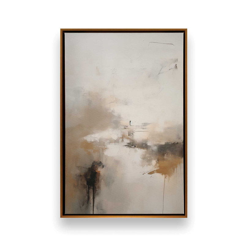 «Gentle Gilded Gust I», reproduction sur toile, H 36,75 po x l 24,75 po x P 1,75 po, Cadre flottant or poli