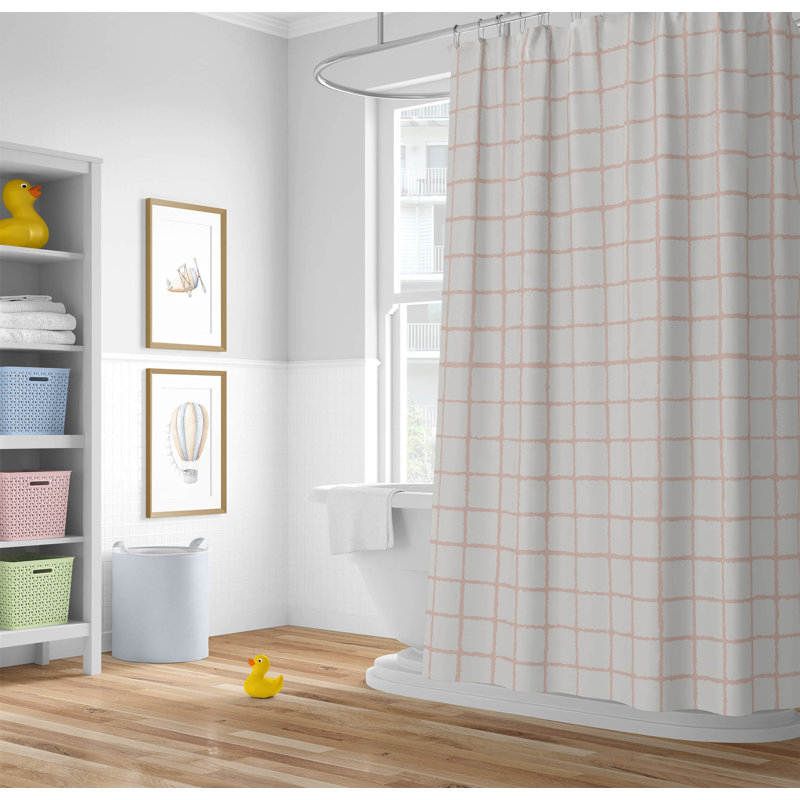 Rebar Ultra-Thin Lightweight Shower Curtain, Pink