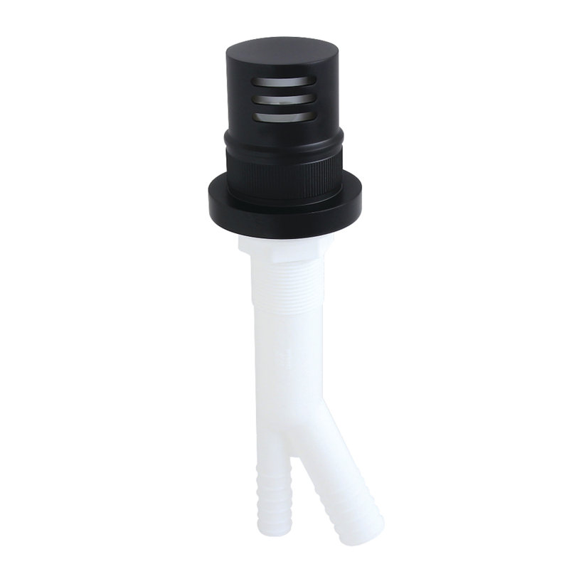 Kingston Trimscape Dishwasher Air Gap With Brass Cover, Matte Black