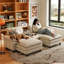  Canapé-lit modulaire 105 "avec console et deux Otomans Colbey-130705408