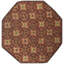1840s Burgundy Ground Floral Antique European Neoclassical Aubusson Round Rug Round 10'0"
