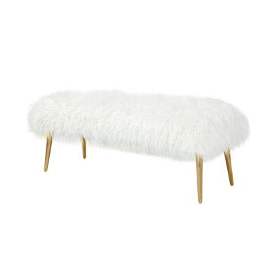 Banc rembourré en fausse fourrure Lammy Kenzie