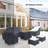 Emanuell Wicker All-Weather Outdoor Conversation Set Furniture Covers