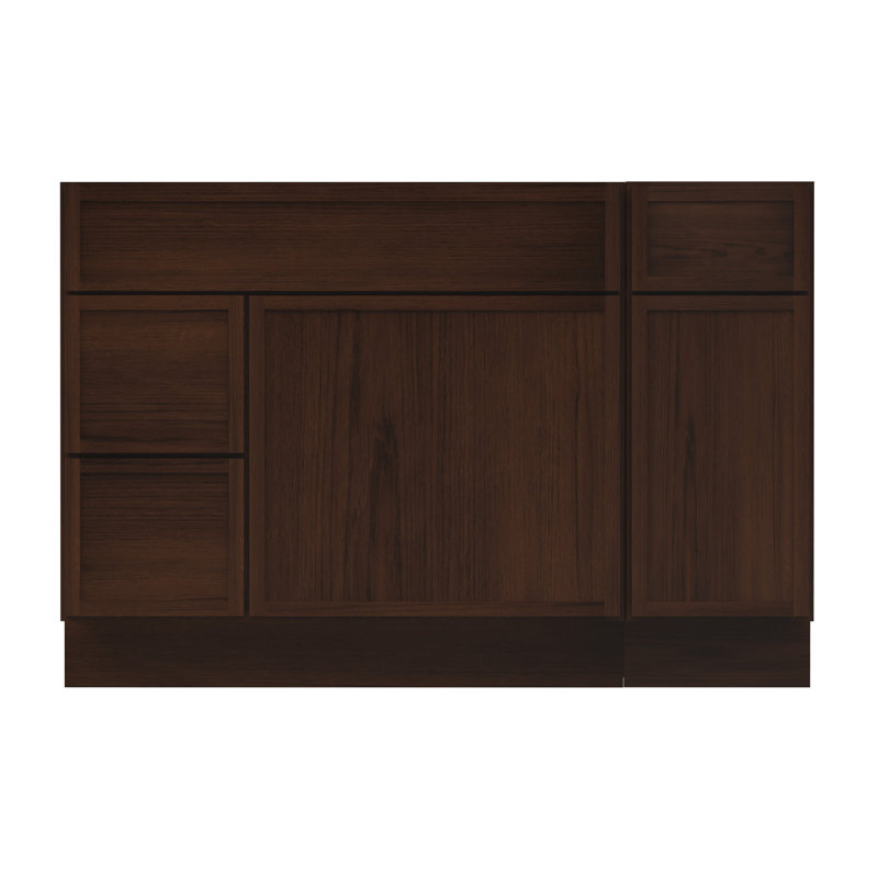 Base de meuble-lavabo simple 48 po seulement, Brun