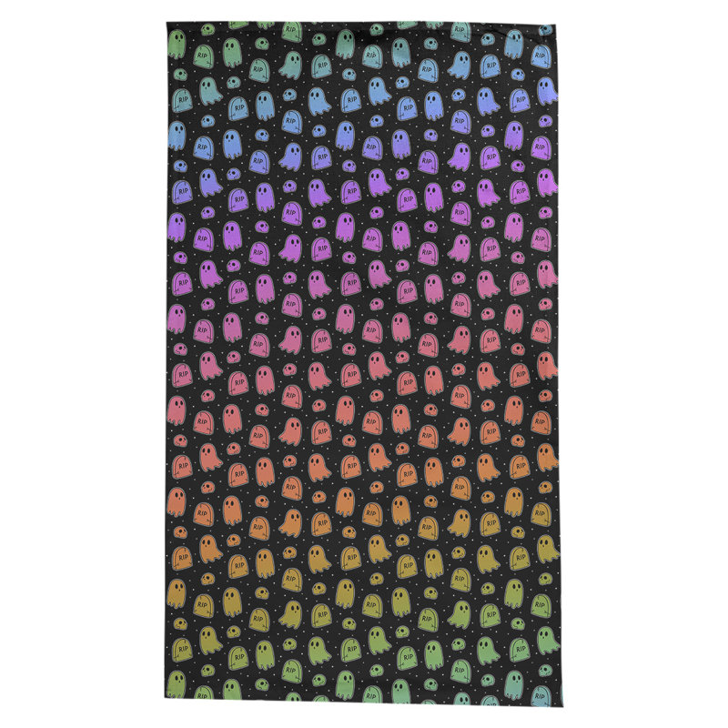Nappe à motif géométrique avicia, Noir / mauve / orange
