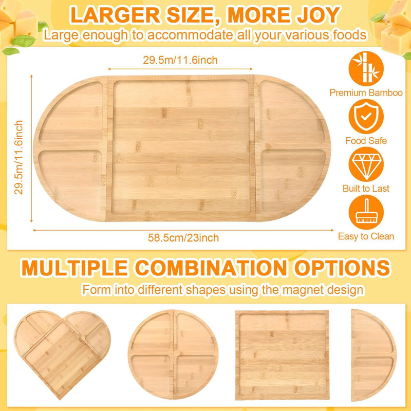 Large Bamboo Cheese Platter