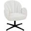 HOMCOM Swivel Accent Chair Velvet-Feel Fabric Armchair-1367846701
