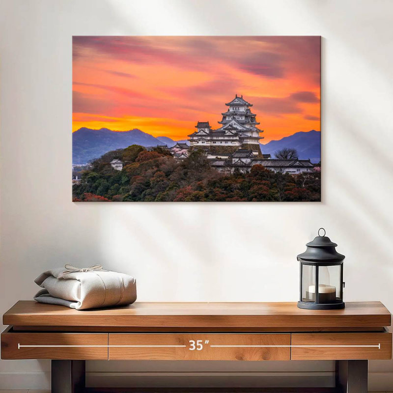 Lilie Himeji Castle Dawn, 16" H x 24" W