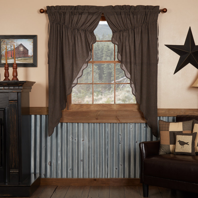 Kettle Grove Cotton Blend Room Darkening Curtain Panel pair