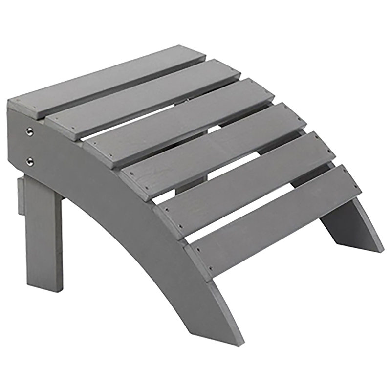 Adirondack Footstool, Grey, Grey