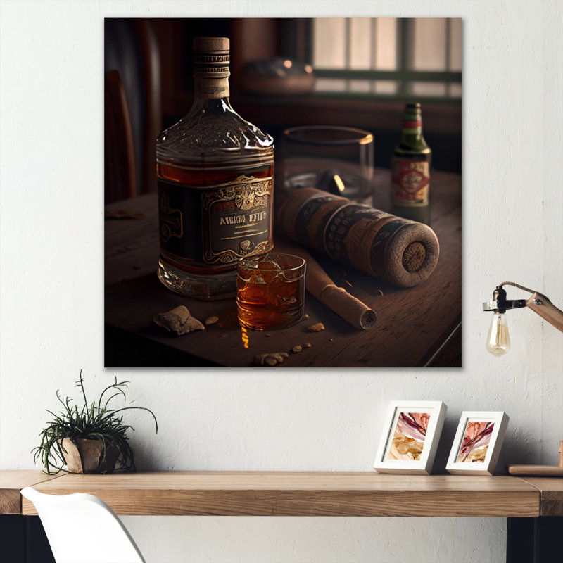 «Alhanol with Cigars IV», impression sur toile, H 30 po x l 30 po x P 1 po, Toile tendue