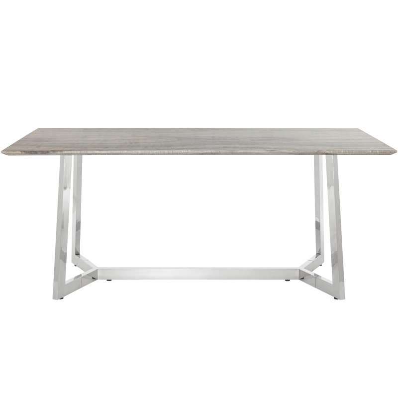 Hasson Metal Base Dining Table, H76 x L180 x W90cm