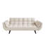 74 pouces canapé beige doux deux accoudoirs coussin décoratif confortable