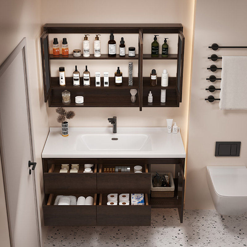 Armoire de salle de bain simple rétro haut de gamme