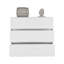 Commode Maldus, trois tiroirs, finition blanche-1017581806