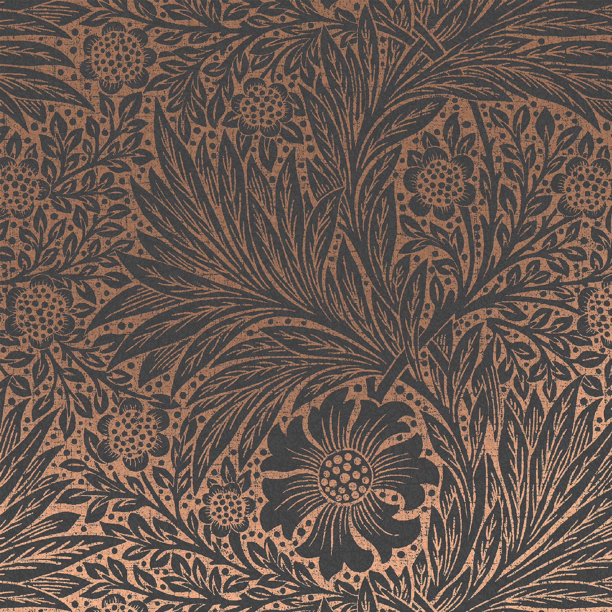 Floral Wallpaper, Charcoal
