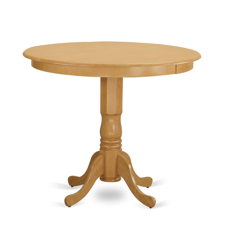 Smithson Round Solid Wood Dining Table, Oak, 42" L x 42" W