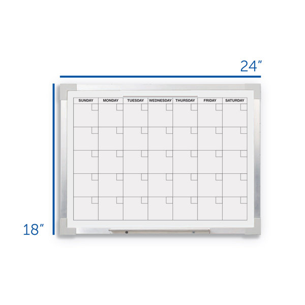 Flipside Products Wall Mounted Magnetic Wall Calendar, 18" x 24" | Wayfair