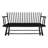Style Black Wood Arm Rest Chair With Spindle Back Decorative Bench In Detail-1167718120