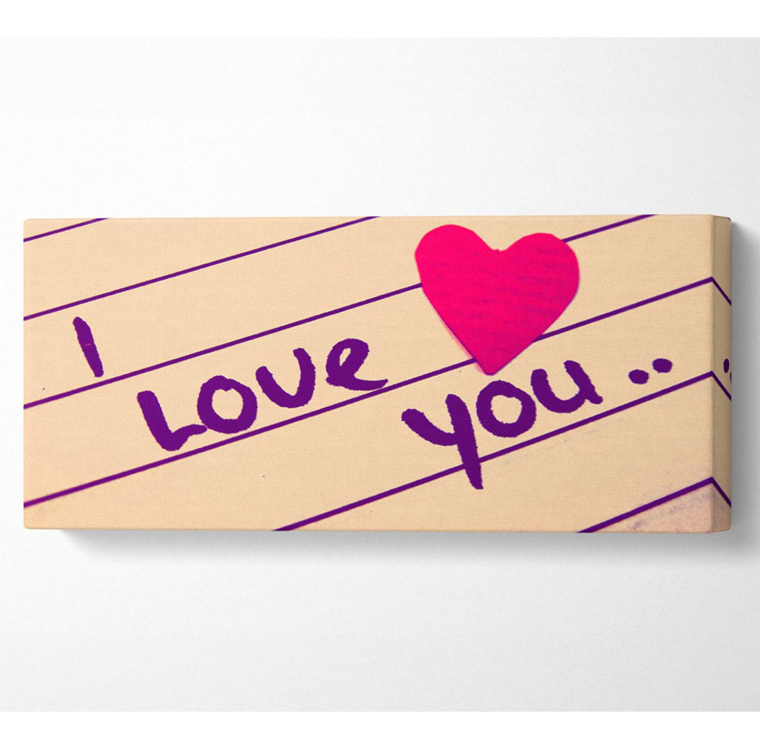 Kunstdruck Liebe Zitat I Love You Heart