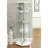 Tenley White 4-Shelf Hexagonal Clear Glass Curio Cabinet