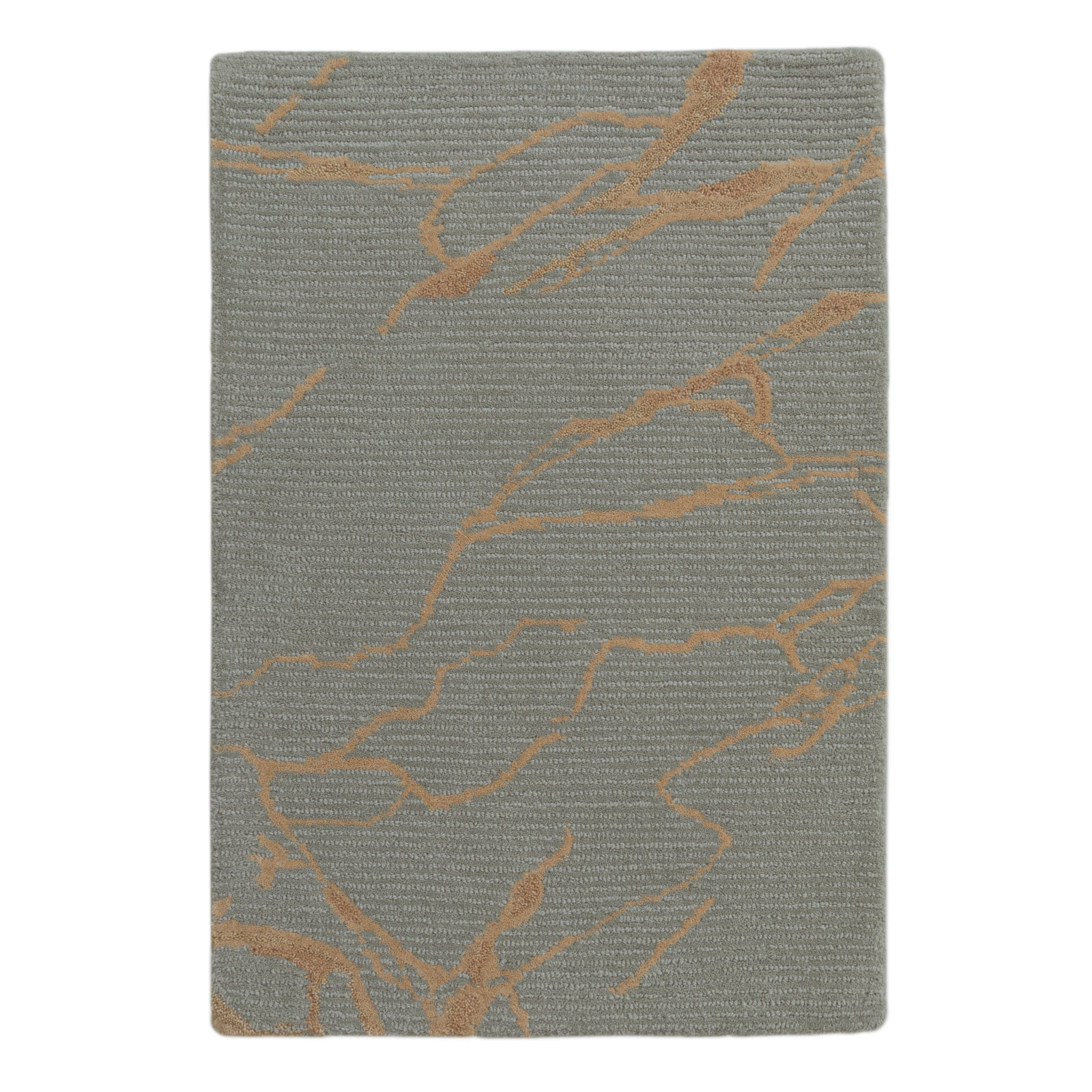 Ada Hand-Tufted Wool Abstract Area Rug, Rectangle 2' x 3', Blue