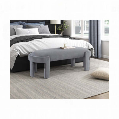 Banc rembourré en velours