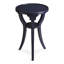 Table de bout ronde 24 "en bois manufacturé beige avec tablette-103190606