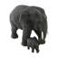 Novica Elephant Mother Teakwood Sculpture