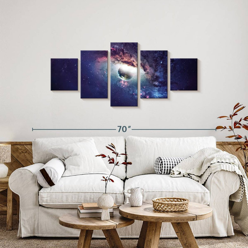 Earth Inside Nebula, 24" H x 55" W