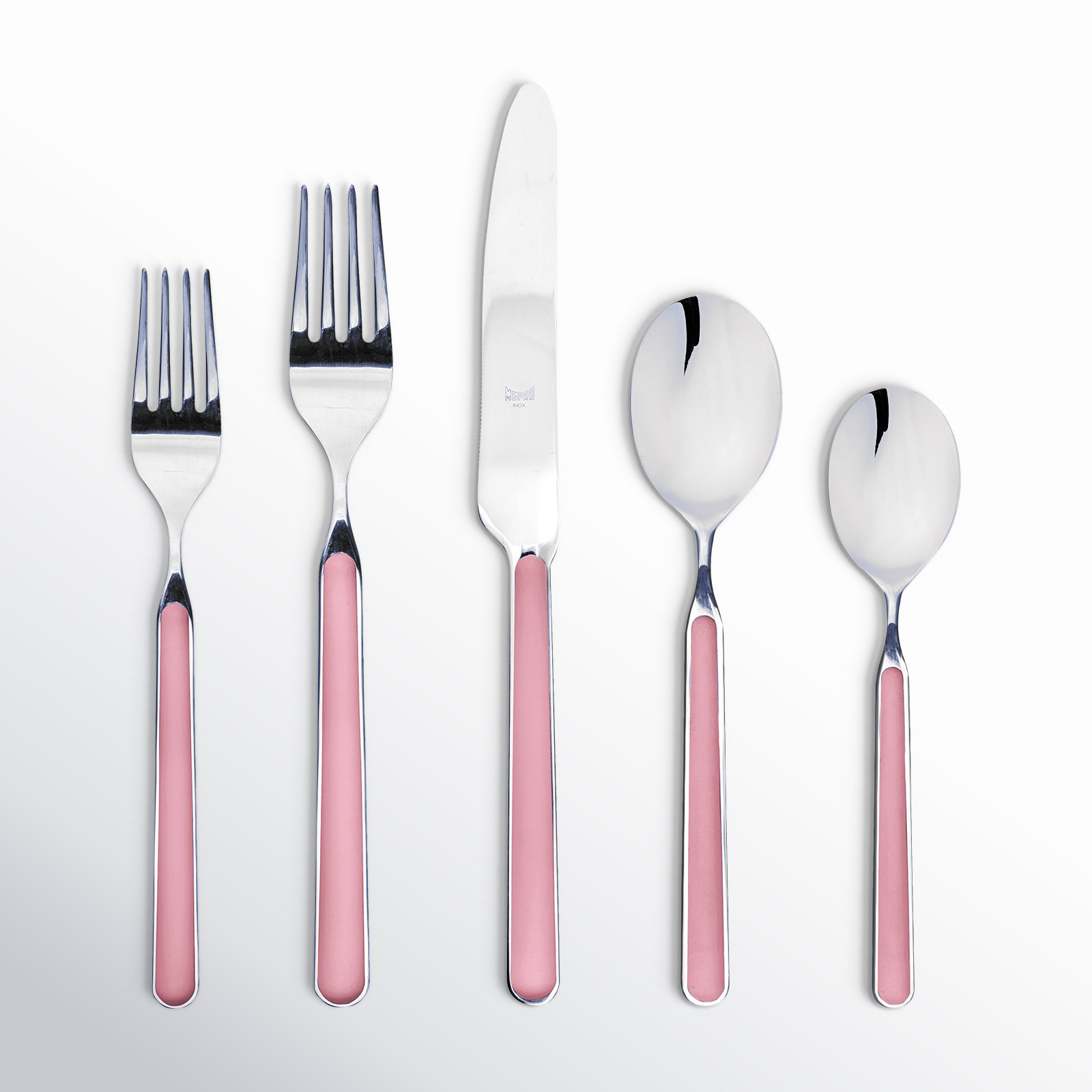 Fantasia Stainless Steel Flatware Set of 20 - Service for 4, Pink