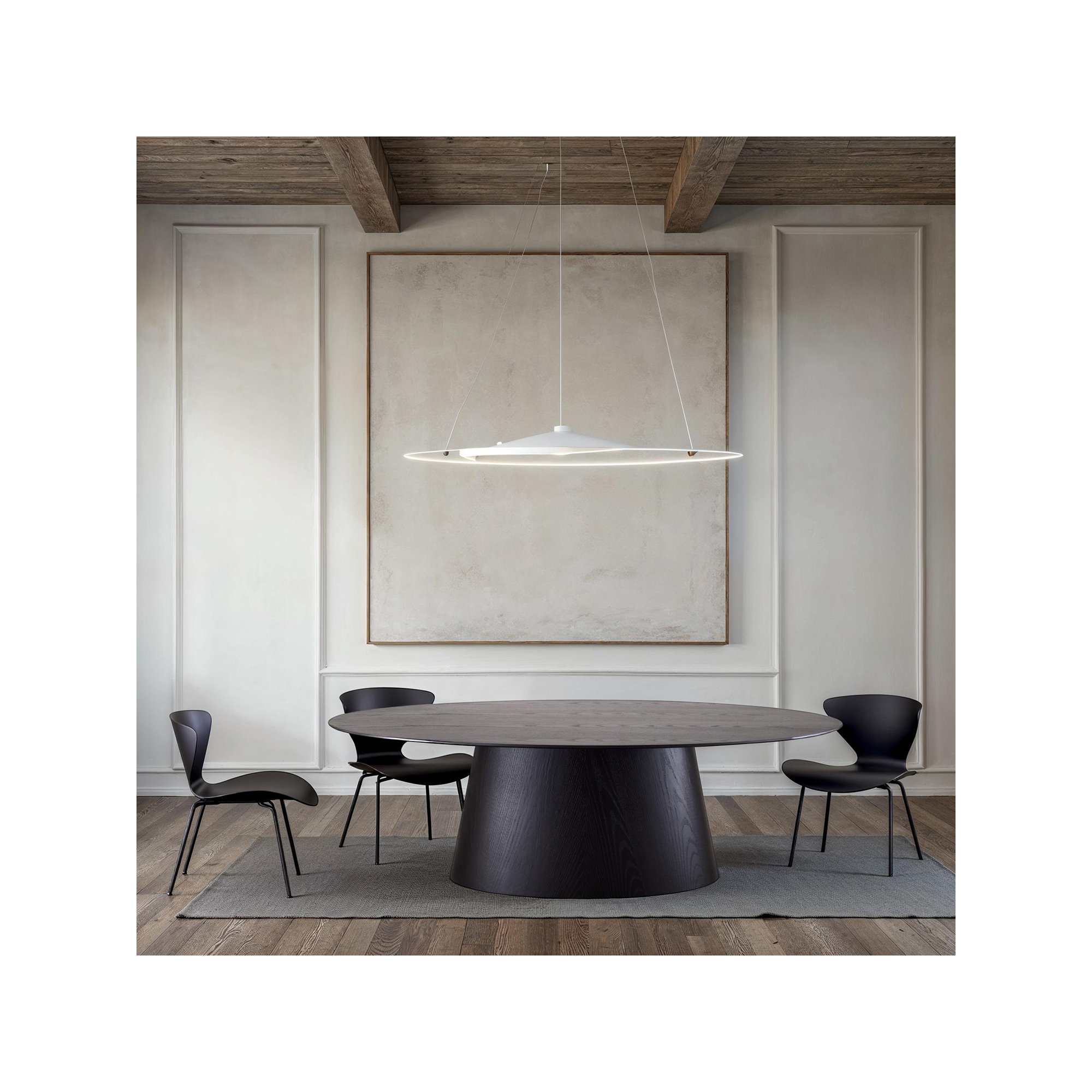 Nisrine 86" Oval Dining Table, Black