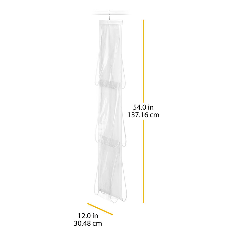 Classeur suspendu pour bottes pour hommes et femmes - 3 paires - transparent / blanc Whitmor