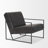 Rayniya Upholstered Aged Genuine Leather Armchair-967358019