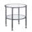 Jordyan 24" Glass And Distressed Iron Round End Table With Shelf-1589876399