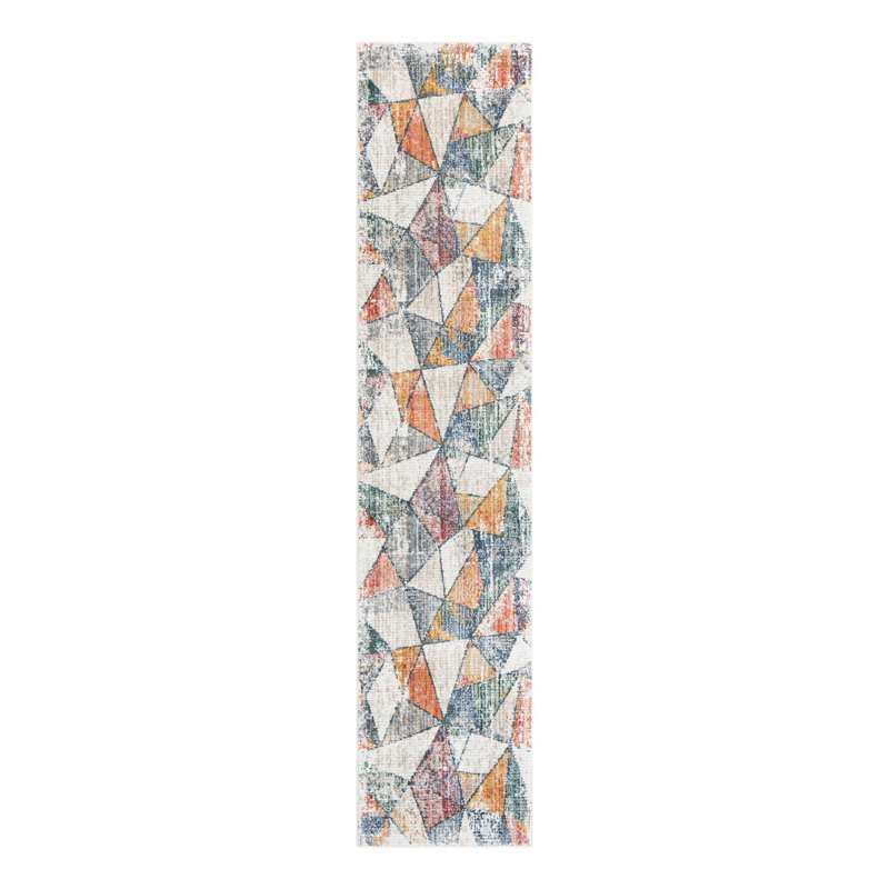 Caparro Geometric Rug, Runner 2'7" x 12'