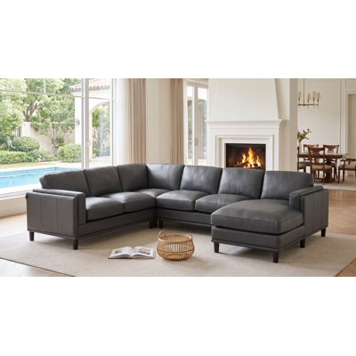 Andress Upholstered U-Shaped Sectional Right Hand Facing