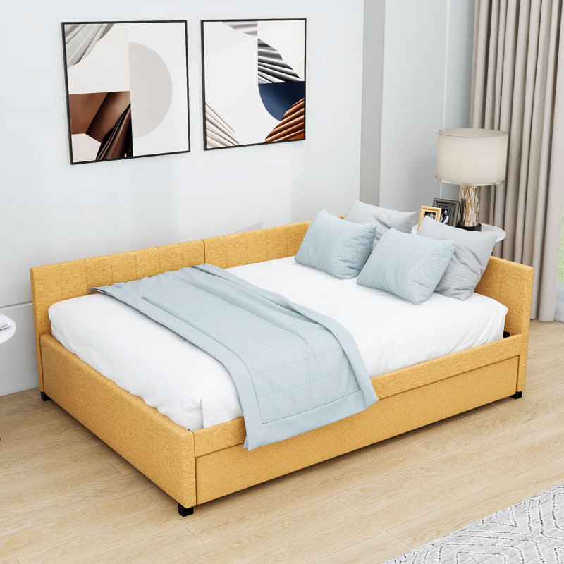 Thelman Upholstered Daybed, Full / Double, Yellow