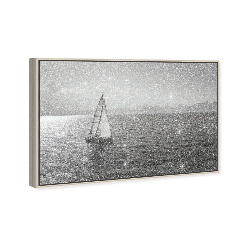 Edge Of Silence Print by Oliver Gal, 11"H x 16"W, Silver Floater Frame