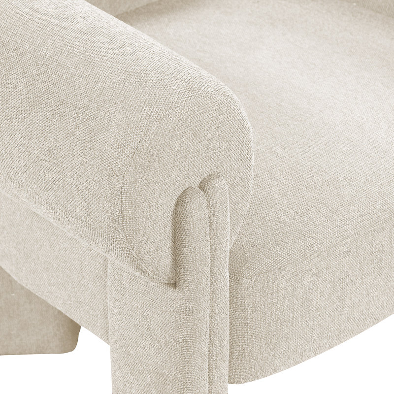 Fauteuil de 36 po Stefano, Tissu beige