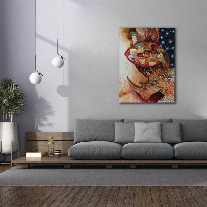 «Goddess Of Coffee» par Oxana Zaika, art mural sur toile, H 54 po x l 40 po x P 1,5 po