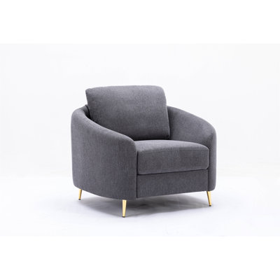 Yuina Gray Linen Chair