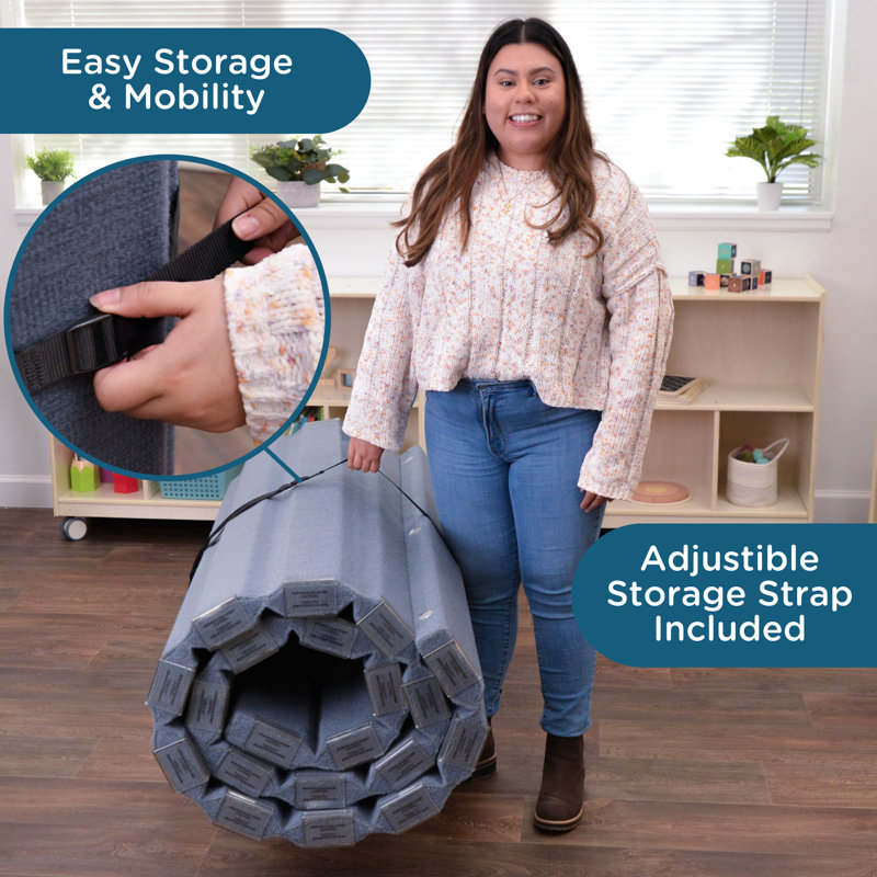 Slate Blue Flexible Soundproof Room Divider with Magnetic Connectors