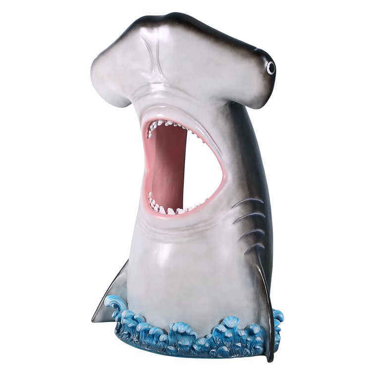 Peek-a-Boo Hammerhead Shark Statue