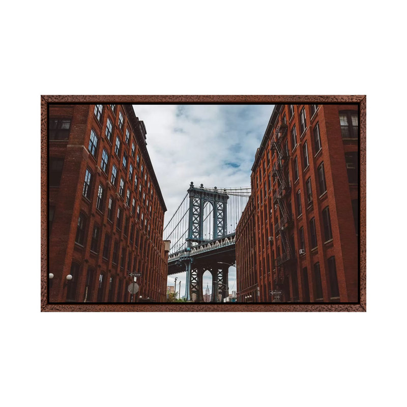 New York Love II by Bethany Young - Print on Canvas, Classic Brown Wood Framed, 45.72cm H x 66.04cm W x 3.81cm D