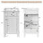 Ensemble de meuble-lavabo simple de 18 po avec lavabo en céramique, ensemble de meuble-lavabo autoportant avec porte à fermeture douce, tablette réglable, style français, blanc-381492872