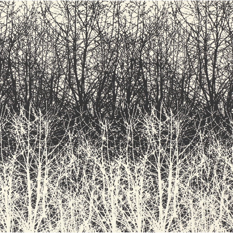 Birches Wallpaper, Black/White