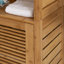 Armoire à linge autoportante en bois de bambou massif Ayden