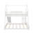Twin Over Queen House Bunk Bed With Climbing Nets And Climbing Ramp-1497566356